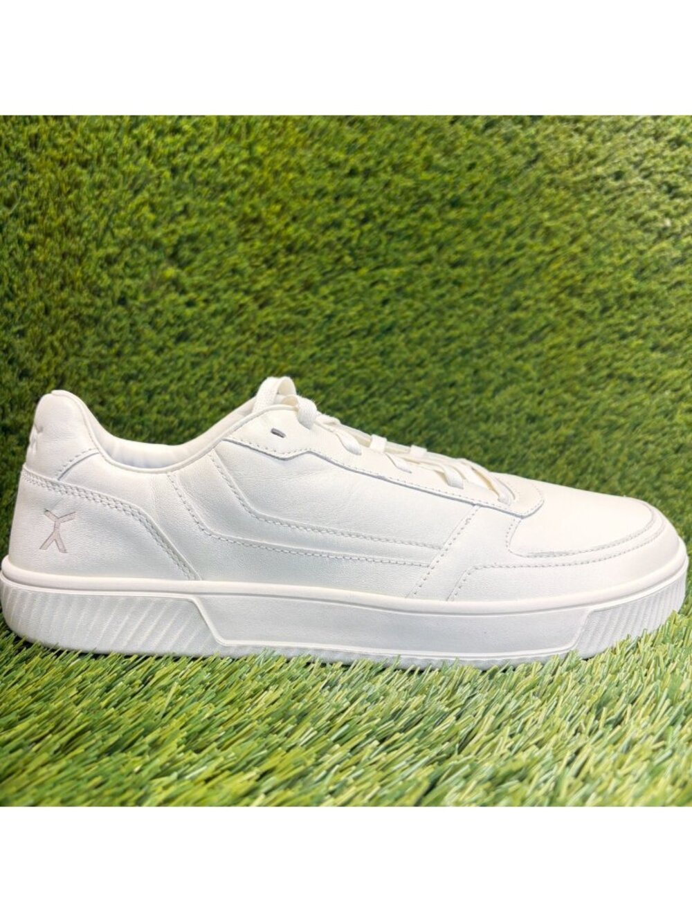 Flux Footwear Adapt Leather Trainer White Mens Size 12 Athletic Shoes Sneakers